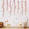 Pink Hanging Flower Vine Wall Decals – Cherry Blossom, Leaves & Butterfly Stickers for Kids’ Bedroom & Nursery, 35.4"x11.2"